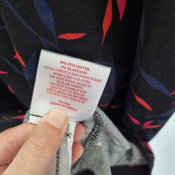 Leona Edmiston Multicolour Floral Long Sleeve Smock Dress Size 16 - Picture 10 of 10